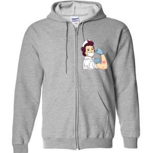 Strong Female Nurse Full Zip Hoodie