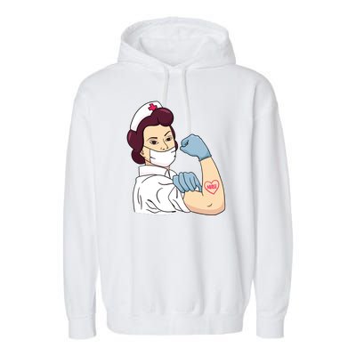 Strong Female Nurse Garment-Dyed Fleece Hoodie