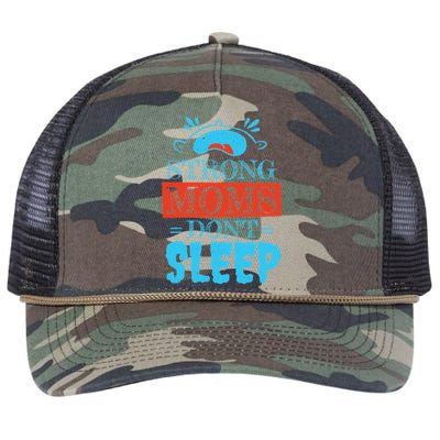 Strong Moms Don't Sleep Retro Rope Trucker Hat Cap