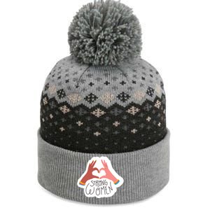 Strong Women Heart The Baniff Cuffed Pom Beanie