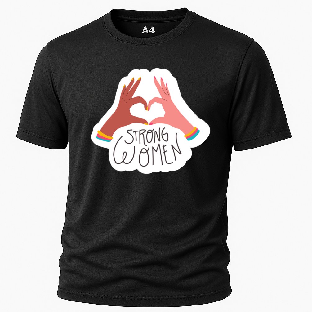 Strong Women Heart Cooling Performance Crew T-Shirt