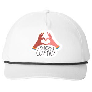 Strong Women Heart Snapback Five-Panel Rope Hat