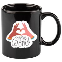 Strong Women Heart 11oz C Handle Ceramic Mug