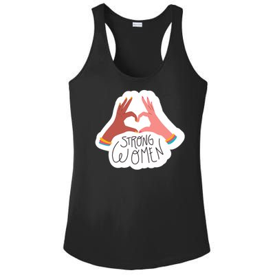 Strong Women Heart Ladies PosiCharge Competitor Racerback Tank