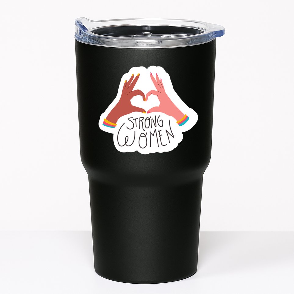 Strong Women Heart Tumbler