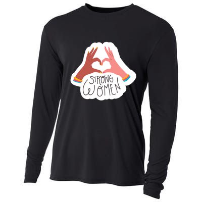 Strong Women Heart Cooling Performance Long Sleeve Crew