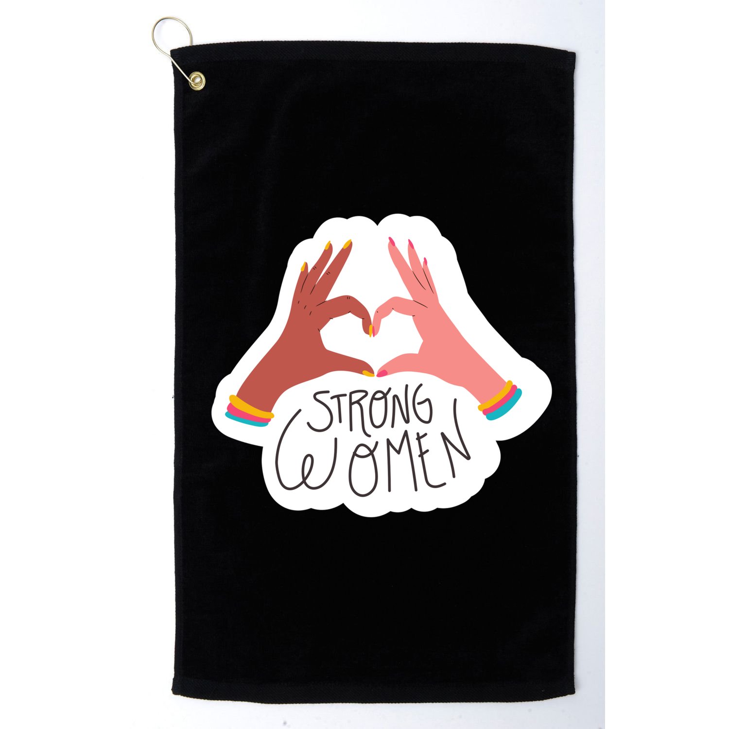 Strong Women Heart Golf Towel