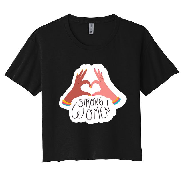 Strong Women Heart Crop Top