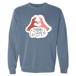 Strong Women Heart Garment-Dyed Sweatshirt