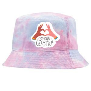 Strong Women Heart Tie-Dyed Bucket Hat