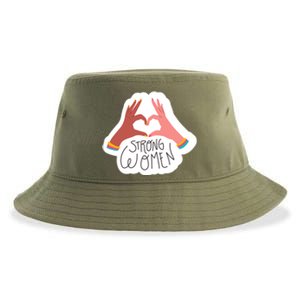 Strong Women Heart Sustainable Bucket Hat