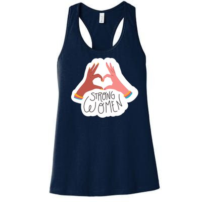 Strong Women Heart Women's Racerback Tank