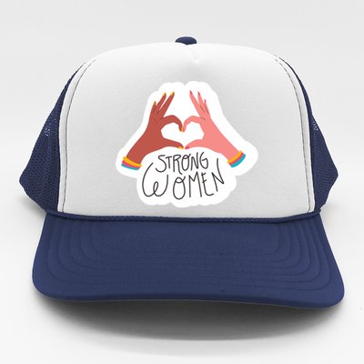 Strong Women Heart Trucker Hat