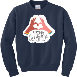 Strong Women Heart Kids Sweatshirt