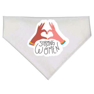 Strong Women Heart USA-Made Doggie Bandana