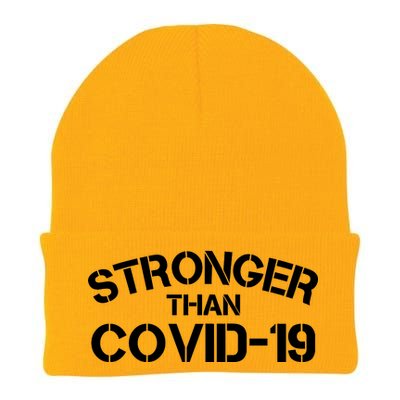 Stronger Than Covid 19 Knit Cap Winter Beanie