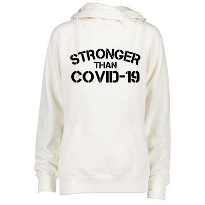 Stronger Than Covid 19 Womens Funnel Neck Pullover Hood