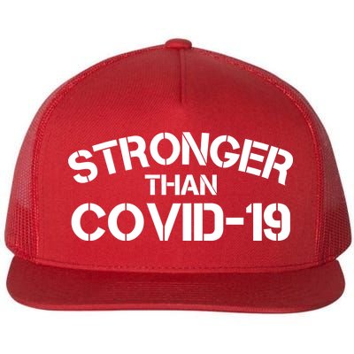 Stronger Than Covid 19 Flat Bill Trucker Hat