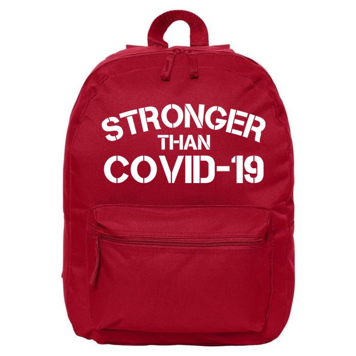 Stronger Than Covid 19 16 in Basic Backpack