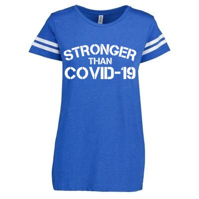 Stronger Than Covid 19 Enza Ladies Jersey Football T-Shirt