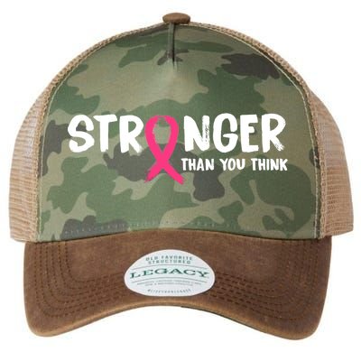 Stronger Than You Think Breast Cancer Ribbon  Legacy Tie Dye Trucker Hat