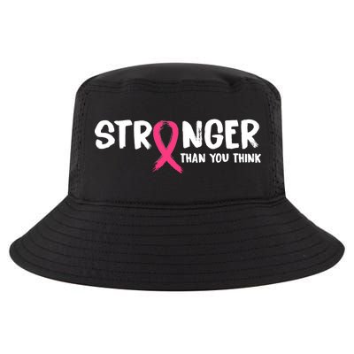 Stronger Than You Think Breast Cancer Ribbon  Cool Comfort Performance Bucket Hat