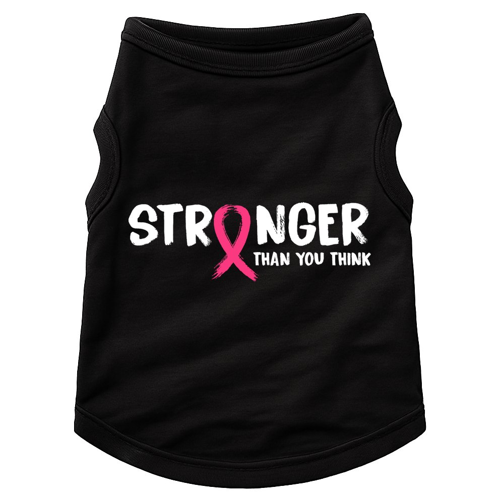 Stronger Than You Think Breast Cancer Ribbon  Doggie Tank