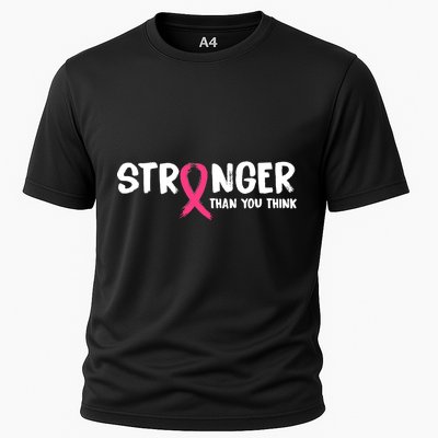 Stronger Than You Think Breast Cancer Ribbon  Cooling Performance Crew T-Shirt