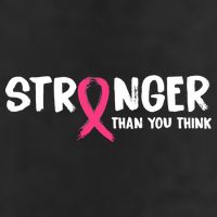 Stronger Than You Think Breast Cancer Ribbon  25L Jumbo Tote