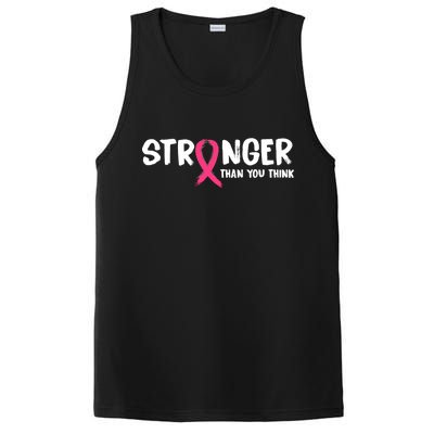 Stronger Than You Think Breast Cancer Ribbon  PosiCharge Competitor Tank