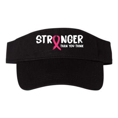 Stronger Than You Think Breast Cancer Ribbon  Valucap Bio-Washed Visor