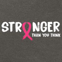 Stronger Than You Think Breast Cancer Ribbon  Cotton Canvas Backpack