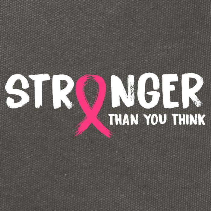 Stronger Than You Think Breast Cancer Ribbon  Cotton Canvas Backpack
