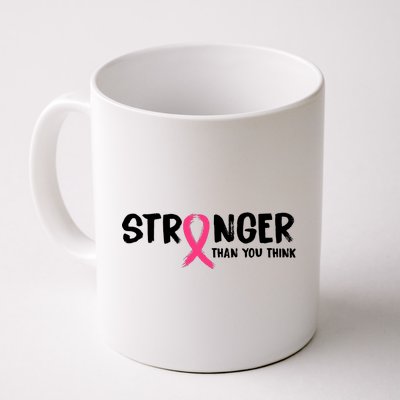 Stronger Than You Think Breast Cancer Ribbon  Coffee Mug