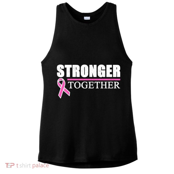 Stronger Together Breast Cancer Awareness Ladies PosiCharge Tri-Blend Wicking Tank