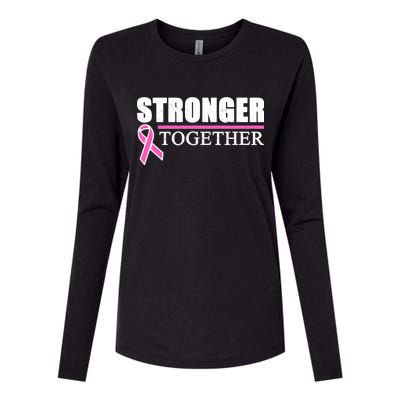 Stronger Together Breast Cancer Awareness Womens Cotton Relaxed Long Sleeve T-Shirt