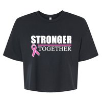 Stronger Together Breast Cancer Awareness Bella+Canvas Jersey Crop Tee