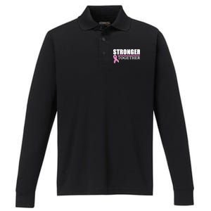 Stronger Together Breast Cancer Awareness Performance Long Sleeve Polo