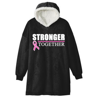 Stronger Together Breast Cancer Awareness Hooded Wearable Blanket