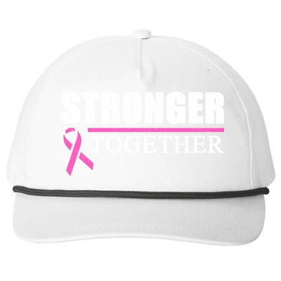 Stronger Together Breast Cancer Awareness Snapback Five-Panel Rope Hat