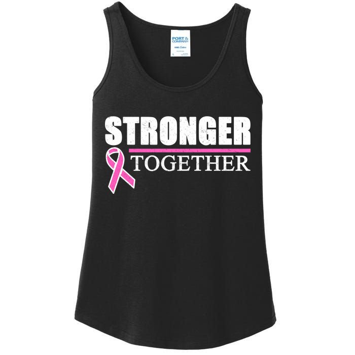 Stronger Together Breast Cancer Awareness Ladies Essential Tank