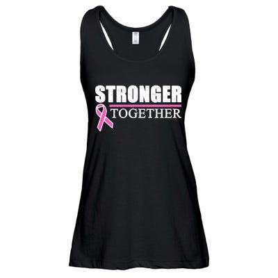 Stronger Together Breast Cancer Awareness Ladies Essential Flowy Tank