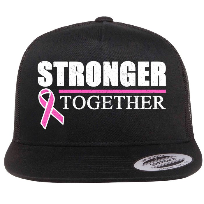 Stronger Together Breast Cancer Awareness Flat Bill Trucker Hat