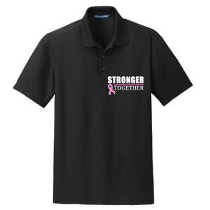 Stronger Together Breast Cancer Awareness Dry Zone Grid Polo