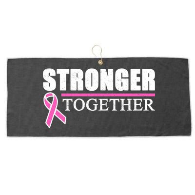 Stronger Together Breast Cancer Awareness Large Microfiber Waffle Golf Towel