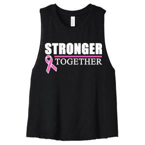 Stronger Together Breast Cancer Awareness Women's Racerback Cropped Tank