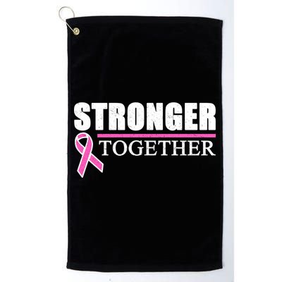 Stronger Together Breast Cancer Awareness Platinum Collection Golf Towel