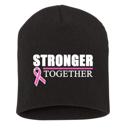 Stronger Together Breast Cancer Awareness Short Acrylic Beanie