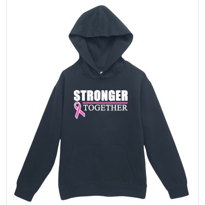 Stronger Together Breast Cancer Awareness Urban Pullover Hoodie