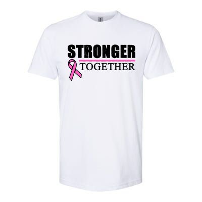 Stronger Together Breast Cancer Awareness Softstyle CVC T-Shirt